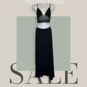 DownEast Signature Wrap Skirt Black Women’s Size Small